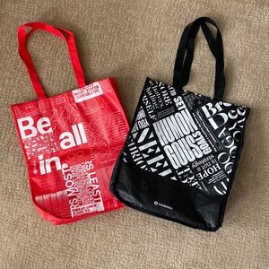 Lot of 2 Large sized lulu lemons bags